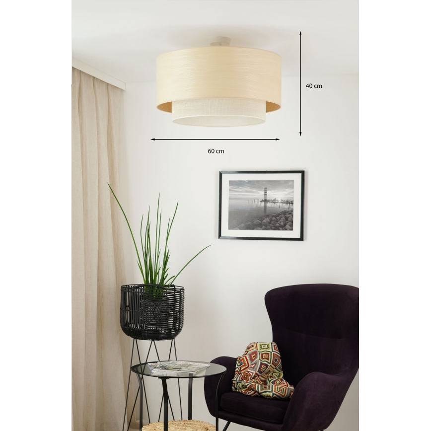 Brilagi - Bevestigde hanglamp ARIZONA BOHO 1xE27/15W/230V diameter 60 cm beige
