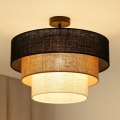 Brilagi - Bevestigde hanglamp ASPEN LUNETA 1xE27/15W/230V diameter 45 cm zwart/beige/crème