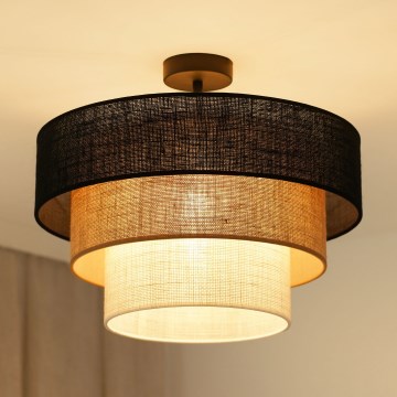 Brilagi - Bevestigde hanglamp ASPEN LUNETA 1xE27/15W/230V diameter 45 cm zwart/beige/crème