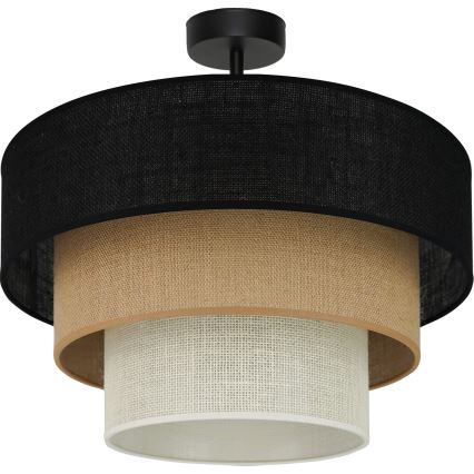 Brilagi - Bevestigde hanglamp ASPEN LUNETA 1xE27/15W/230V diameter 45 cm zwart/beige/crème