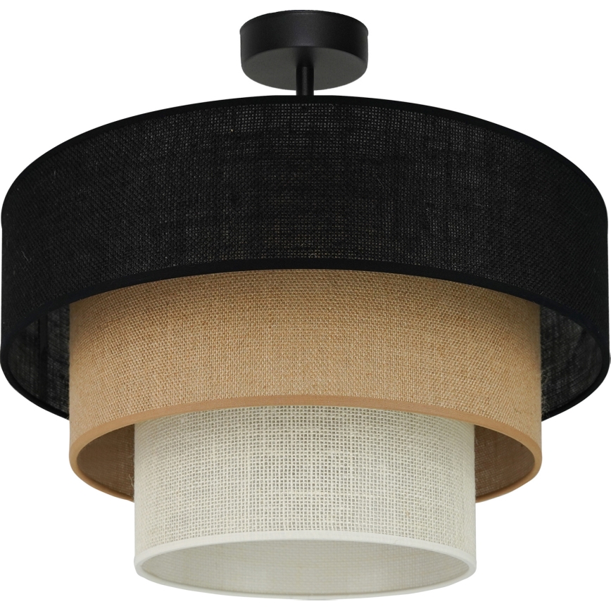 Brilagi - Bevestigde hanglamp ASPEN LUNETA 1xE27/15W/230V diameter 45 cm zwart/beige/crème