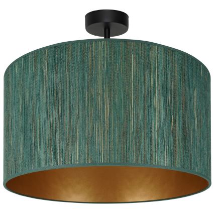 Brilagi - Bevestigde hanglamp BOSTON ROLLER 1xE27/15W/230V diameter 45 cm stro groen/goud