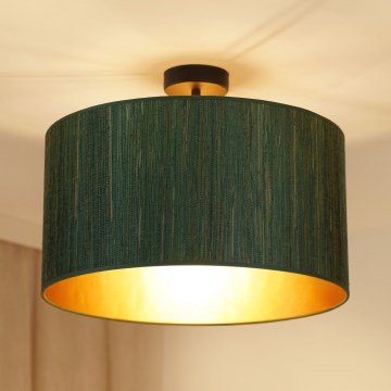 Brilagi - Bevestigde hanglamp BOSTON ROLLER 1xE27/15W/230V diameter 45 cm stro groen/goud