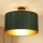 Brilagi - Bevestigde hanglamp BOSTON ROLLER 1xE27/15W/230V diameter 45 cm stro groen/goud