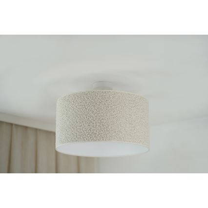 Brilagi - Bevestigde hanglamp BOUCLE ROLLER 1xE27/15W/230V diameter 45 cm crème