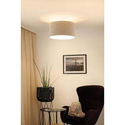 Brilagi - Bevestigde hanglamp BOUCLE ROLLER 1xE27/15W/230V diameter 45 cm crème