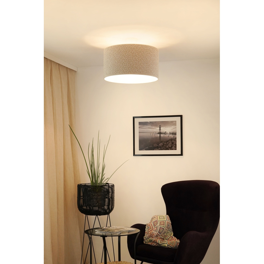 Brilagi - Bevestigde hanglamp BOUCLE ROLLER 1xE27/15W/230V diameter 45 cm crème