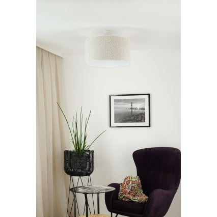Brilagi - Bevestigde hanglamp BOUCLE ROLLER 1xE27/15W/230V diameter 45 cm crème