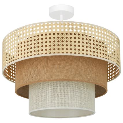 Brilagi - Bevestigde hanglamp CEDAR LUNETA 1xE27/15W/230V diameter 45 cm beige/bruin/crème