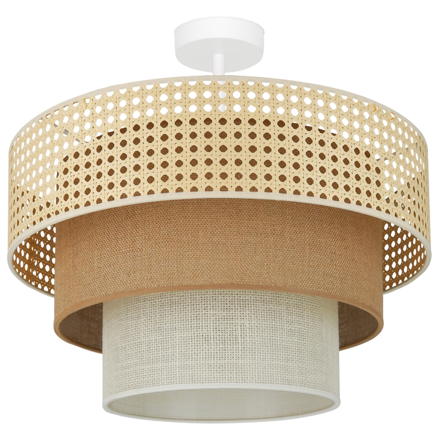 Brilagi - Bevestigde hanglamp CEDAR LUNETA 1xE27/15W/230V diameter 45 cm beige/bruin/crème