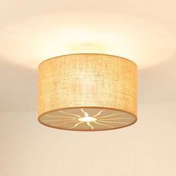 Brilagi - Bevestigde hanglamp COUNTRY ROLLER 1xE27/15W/230V diameter 45 cm beige