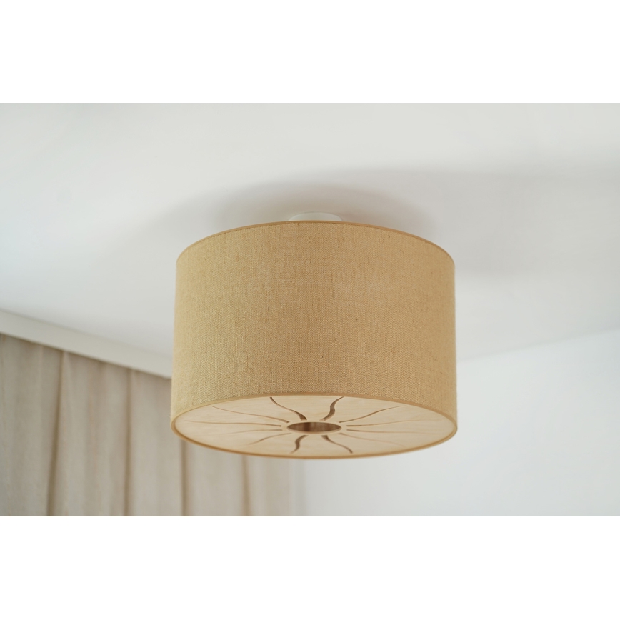 Brilagi - Bevestigde hanglamp COUNTRY ROLLER 1xE27/15W/230V diameter 45 cm beige
