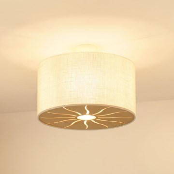 Brilagi - Bevestigde hanglamp COUNTRY ROLLER 1xE27/15W/230V diameter 45 cm crème