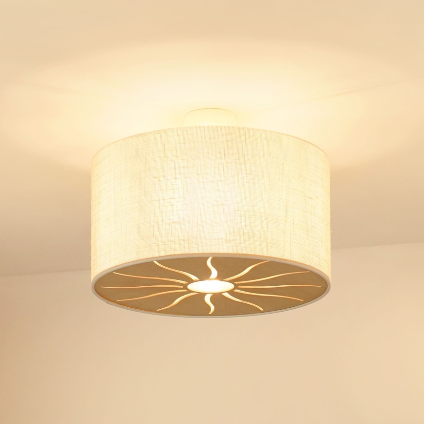 Brilagi - Bevestigde hanglamp COUNTRY ROLLER 1xE27/15W/230V diameter 45 cm crème