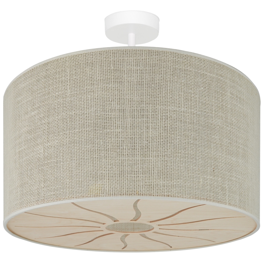 Brilagi - Bevestigde hanglamp COUNTRY ROLLER 1xE27/15W/230V diameter 45 cm crème