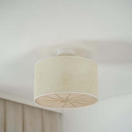 Brilagi - Bevestigde hanglamp COUNTRY ROLLER 1xE27/15W/230V diameter 45 cm crème