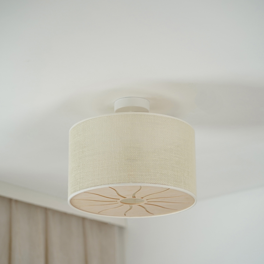 Brilagi - Bevestigde hanglamp COUNTRY ROLLER 1xE27/15W/230V diameter 45 cm crème