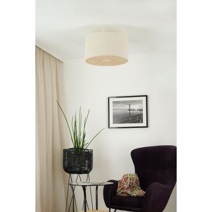 Brilagi - Bevestigde hanglamp COUNTRY ROLLER 1xE27/15W/230V diameter 45 cm crème