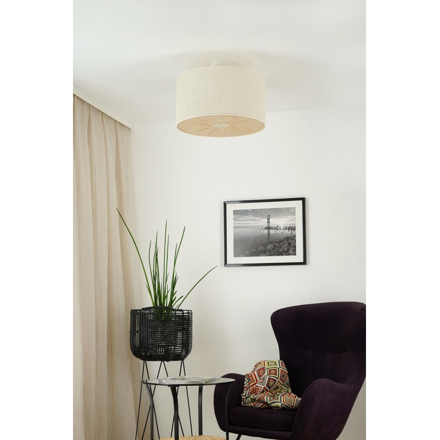 Brilagi - Bevestigde hanglamp COUNTRY ROLLER 1xE27/15W/230V diameter 45 cm crème