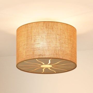 Brilagi - Bevestigde hanglamp COUNTRY ROLLER 1xE27/15W/230V diameter 50 cm beige