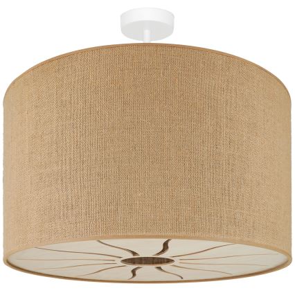 Brilagi - Bevestigde hanglamp COUNTRY ROLLER 1xE27/15W/230V diameter 50 cm beige
