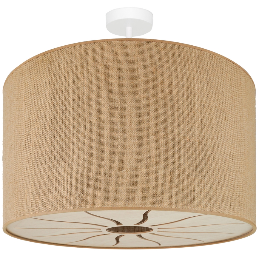 Brilagi - Bevestigde hanglamp COUNTRY ROLLER 1xE27/15W/230V diameter 50 cm beige