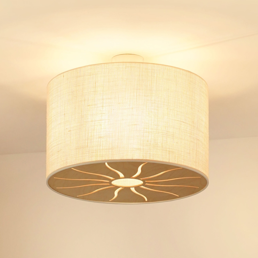 Brilagi - Bevestigde hanglamp COUNTRY ROLLER 1xE27/15W/230V diameter 50 cm crème
