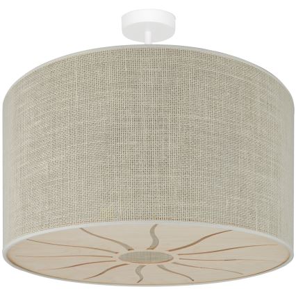 Brilagi - Bevestigde hanglamp COUNTRY ROLLER 1xE27/15W/230V diameter 50 cm crème