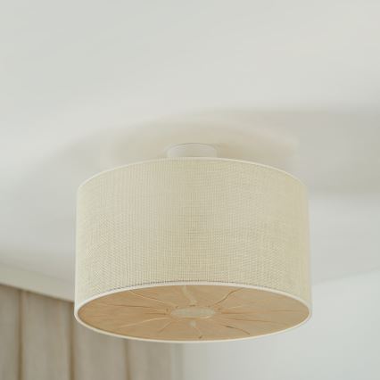 Brilagi - Bevestigde hanglamp COUNTRY ROLLER 1xE27/15W/230V diameter 50 cm crème