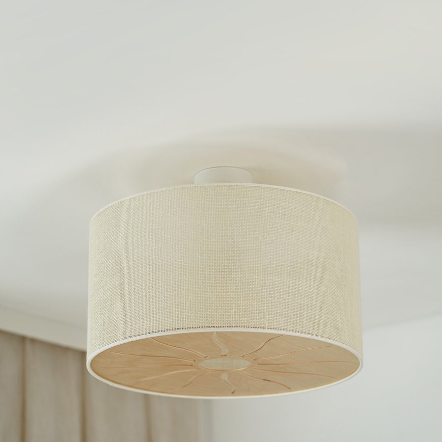 Brilagi - Bevestigde hanglamp COUNTRY ROLLER 1xE27/15W/230V diameter 50 cm crème
