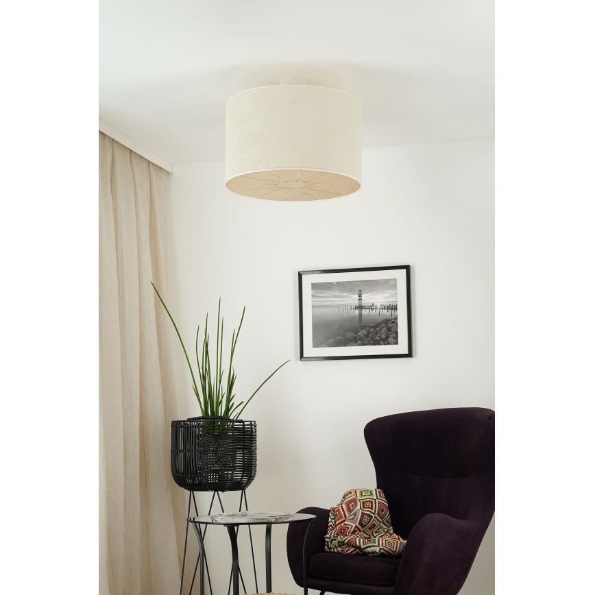Brilagi - Bevestigde hanglamp COUNTRY ROLLER 1xE27/15W/230V diameter 50 cm crème
