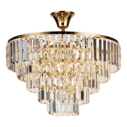 Brilagi - Bevestigde hanglamp CRYSTAL 5xE14/40W/230V goud