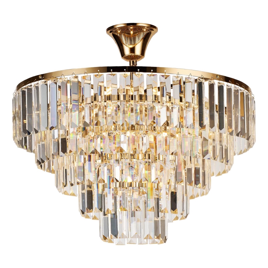 Brilagi - Bevestigde hanglamp CRYSTAL 5xE14/40W/230V goud