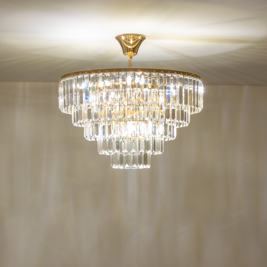 Brilagi - Bevestigde hanglamp CRYSTAL 5xE14/40W/230V goud