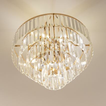 Brilagi - Bevestigde hanglamp CRYSTAL 5xE14/40W/230V goud