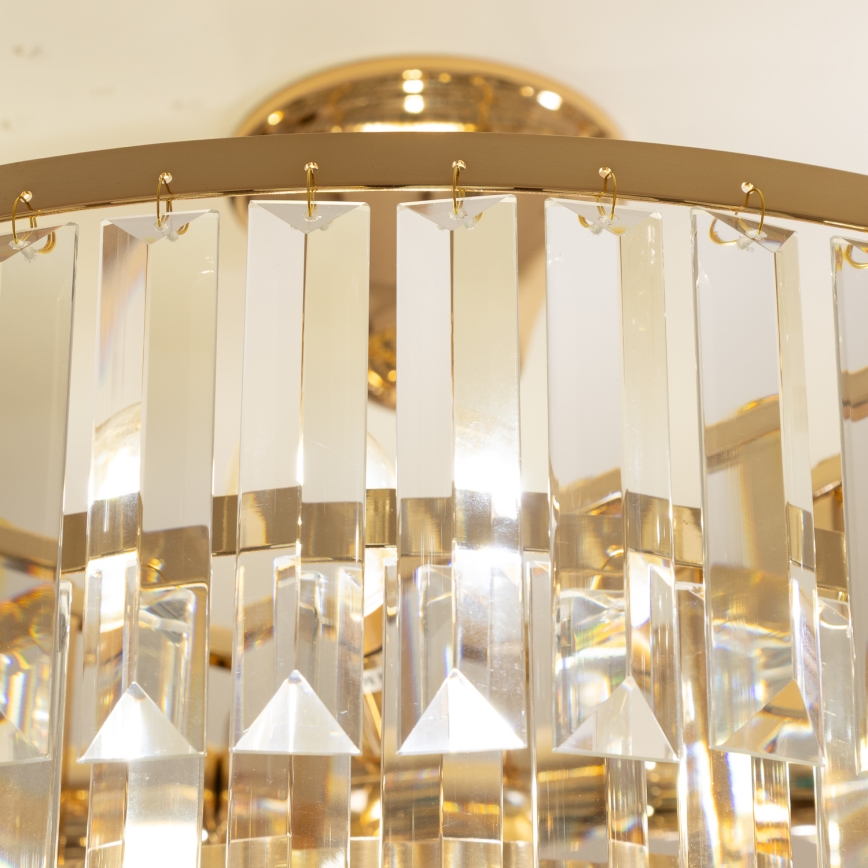 Brilagi - Bevestigde hanglamp CRYSTAL 5xE14/40W/230V goud