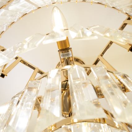 Brilagi - Bevestigde hanglamp CRYSTAL 5xE14/40W/230V goud