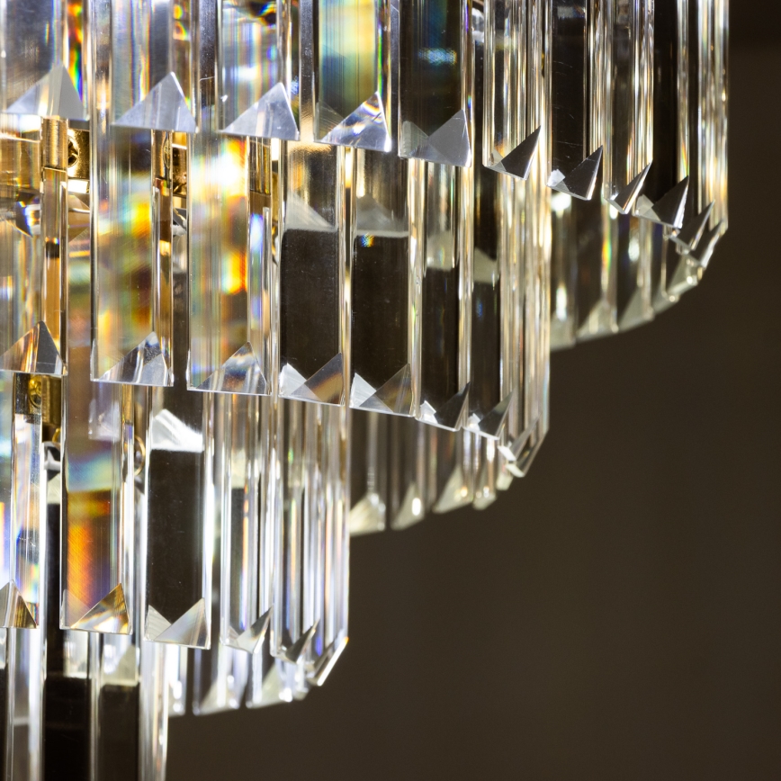 Brilagi - Bevestigde hanglamp CRYSTAL 5xE14/40W/230V goud