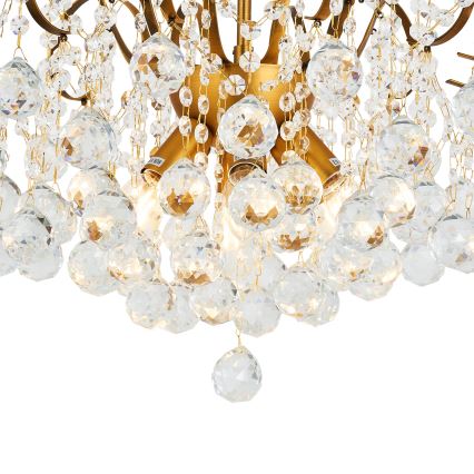 Brilagi - Bevestigde hanglamp CRYSTAL 6xE14/60W/230V brons