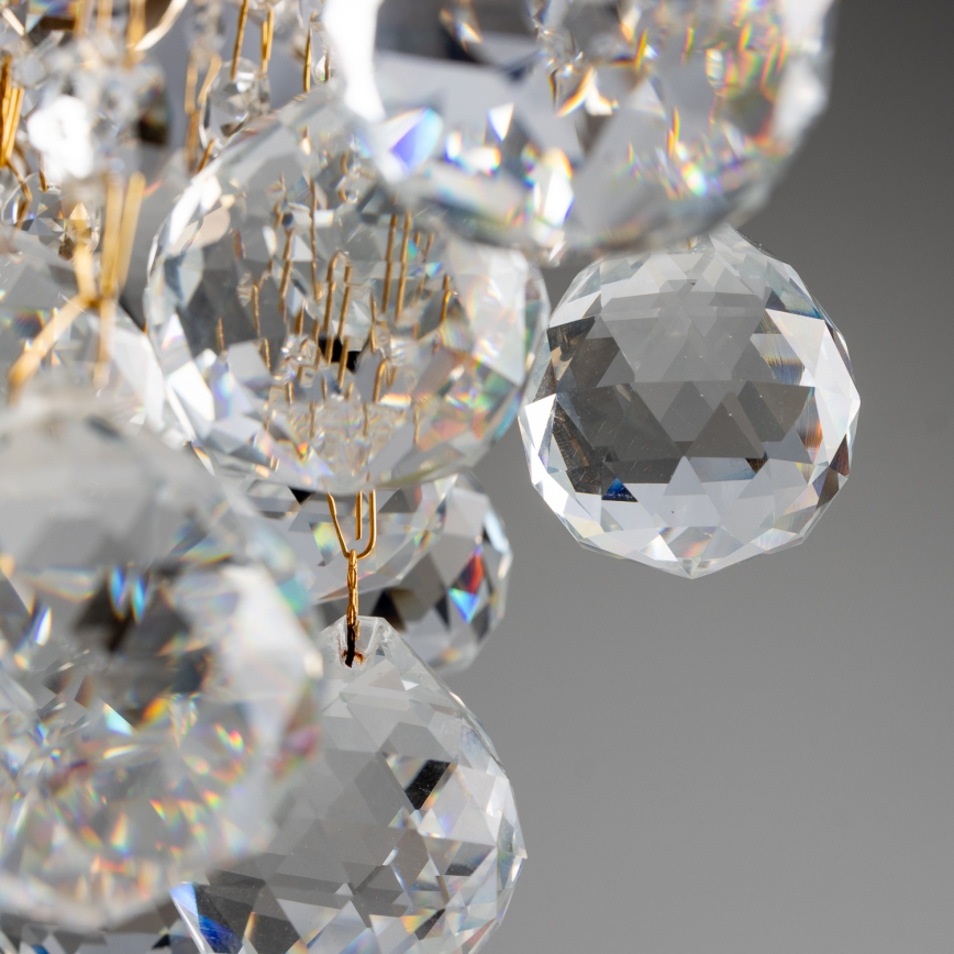 Brilagi - Bevestigde hanglamp CRYSTAL 6xE14/60W/230V goud