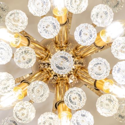 Brilagi - Bevestigde hanglamp CRYSTAL 6xE14/60W/230V goud