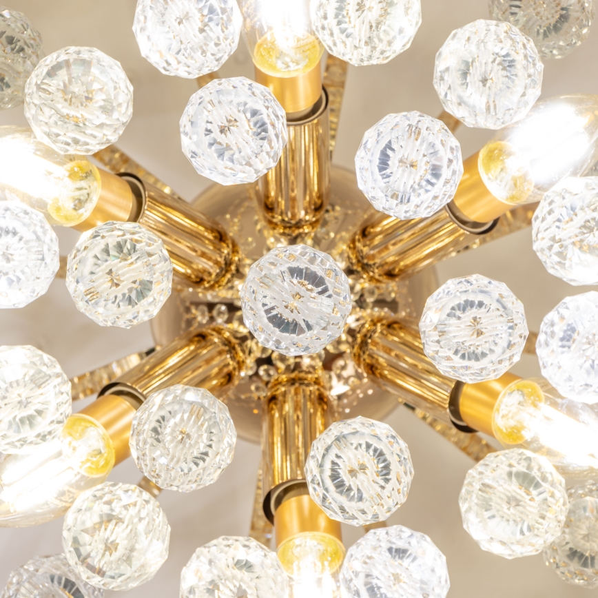 Brilagi - Bevestigde hanglamp CRYSTAL 6xE14/60W/230V goud