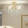 Brilagi - Bevestigde hanglamp CRYSTAL 6xE14/60W/230V goud