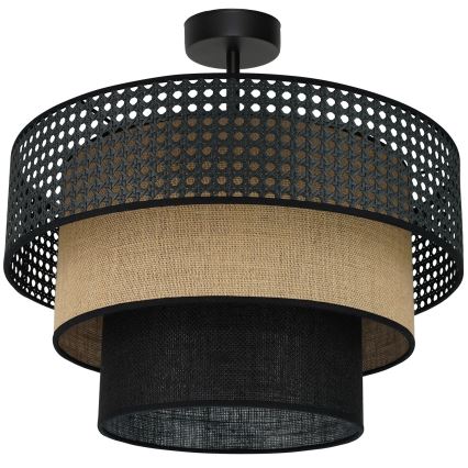 Brilagi - Bevestigde hanglamp DAKOTA LUNETA 1xE27/15W/230V diameter 45 cm zwart/beige