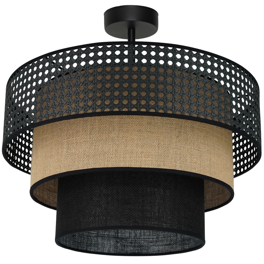 Brilagi - Bevestigde hanglamp DAKOTA LUNETA 1xE27/15W/230V diameter 45 cm zwart/beige