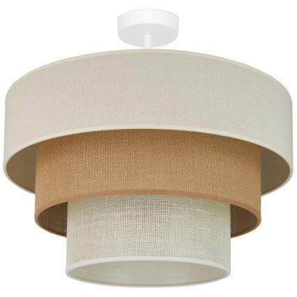 Brilagi - Bevestigde hanglamp DENVER LUNETA 1xE27/15W/230V diameter 45 cm beige/bruin/crème