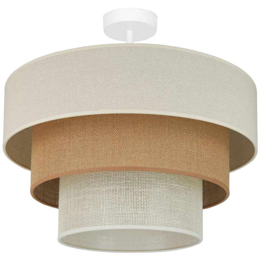 Brilagi - Bevestigde hanglamp DENVER LUNETA 1xE27/15W/230V diameter 45 cm beige/bruin/crème