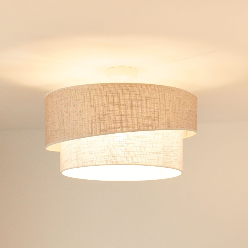 Brilagi - Bevestigde hanglamp DOVER SHINE 1xE27/15W/230V diameter 50 cm grijs/crème