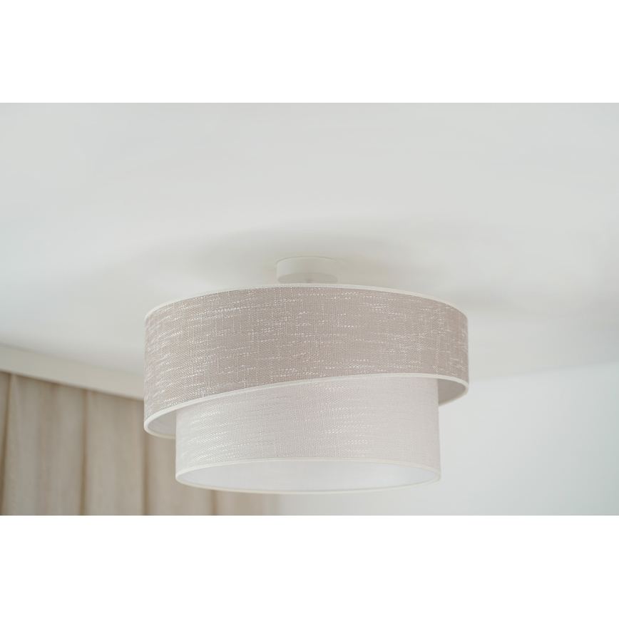 Brilagi - Bevestigde hanglamp DOVER SHINE 1xE27/15W/230V diameter 50 cm grijs/crème
