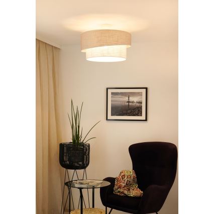 Brilagi - Bevestigde hanglamp DOVER SHINE 1xE27/15W/230V diameter 50 cm grijs/crème